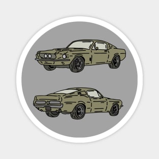 old muscle car Magnet